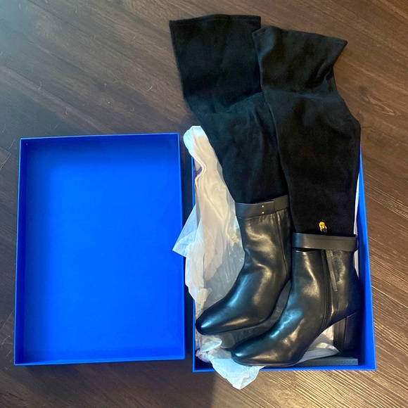 Stuart Weitzman limited edition black Luna 85 hybrid over the knee boots, size 8 - Picture 7 of 14